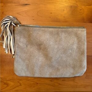 Montserrat Du Luca for Calypso Taupe Leather Pouch